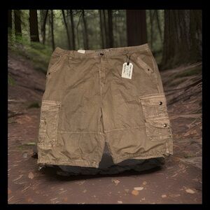 Free Planet Tan Cargo Shorts Relaxed Fit Durable Design 101